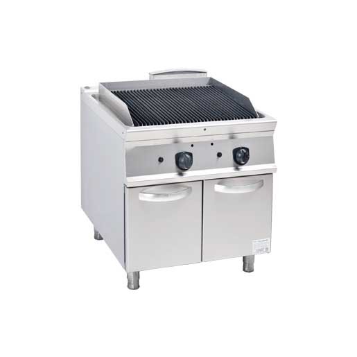 Gas Lava Rock Grill with Cabinet
