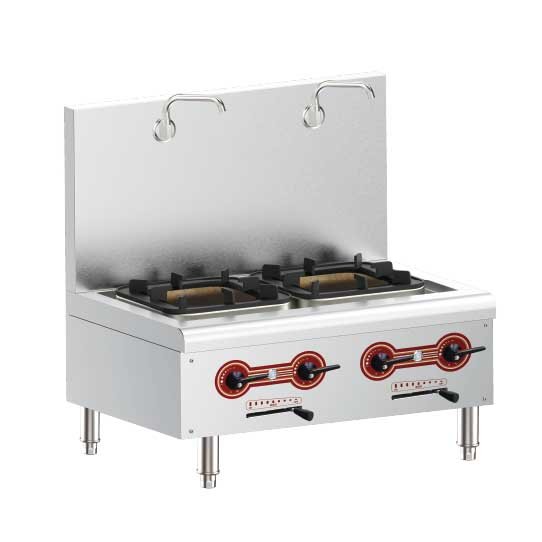 Gas-Powered Low-Profile Soup Stove with Blower (Commercial Grade)