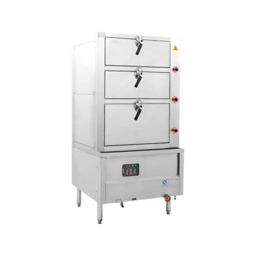 Three-Door Electric Seafood Steamer Cabinet