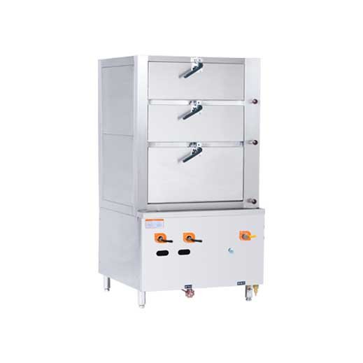 Three-Door Gas Seafood Steamer