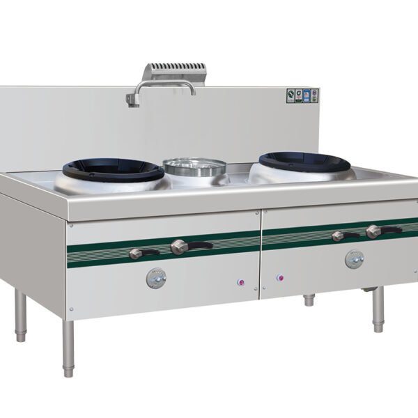 Double frying single temperature stove