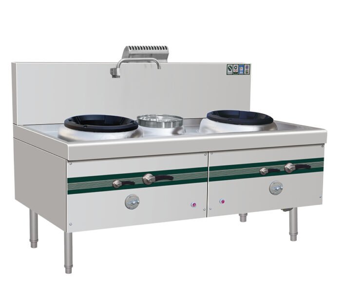 Double frying single temperature stove